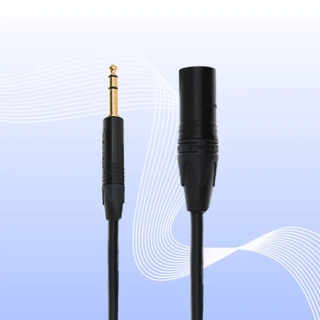 【Mogami】XLR 公頭轉 6.3mm 平衡音源線 混音器 喇叭適用(Mogami 2549 + Neutrik 鍍金 專業音源線 5M)