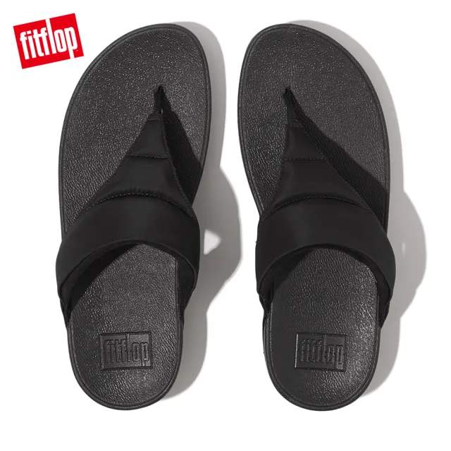 【FitFlop】LULU WATER-RESISTANT PADDED TOE-POST SANDALS防水造型夾腳涼鞋-女(靓黑色)