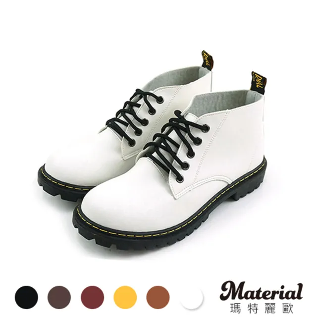 【MATERIAL 瑪特麗歐】全尺碼23-27 短靴 MIT率性綁帶低筒短靴 T51461(靴子)