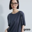 【gozo】配色爬線廓形連袖T恤(兩色)