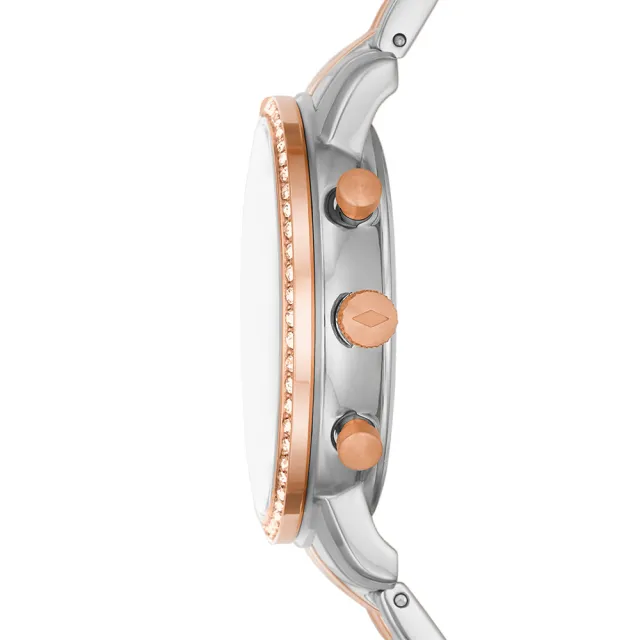 【FOSSIL】Neutra 珍珠貝晶鑽三眼計時女錶-36mm(ES5279)
