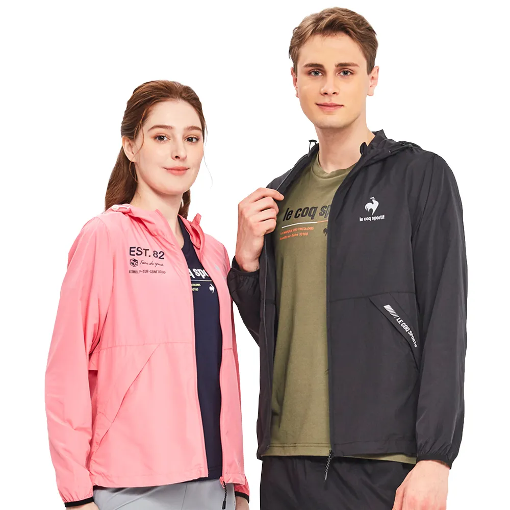 【LE COQ SPORTIF 公雞】抗UV、防潑水潮流百搭防風外套 男女-多款多色-LOR61861-863_LOR62861-863