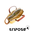 【tripose】漫遊系列岩紋雙拉鍊手提斜背包(活力黃)