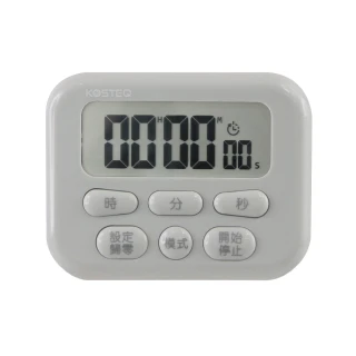 【KOSTEQ】KOSTEQ24小時功能薄型大螢幕電子計時器內附時鐘功能灰色(灰色)