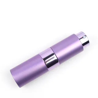 【MYBeauty】2入組 時尚液體噴霧填充瓶 15ML紫色贈分裝工具乙組(玻璃管旋轉收納款 消毒 酒精 液態分裝)