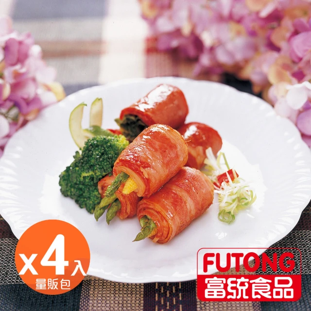 【富統食品★量販包】嚴選五花培根B-4入組(1KG/約35片)