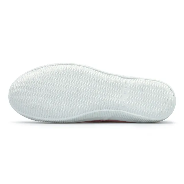 【FUFA Shoes 富發牌】素面懶人鬆緊休閒鞋-粉 1A43 大尺碼女鞋(女鞋/女懶人鞋/帆布鞋/布鞋)
