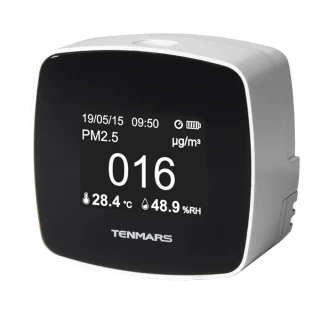 【Tenmars 泰瑪斯】TM-280 PM2.5 室內空氣品質監測儀 細懸浮微粒檢測(即時測量PM2.5/時鐘時分月日顯示)