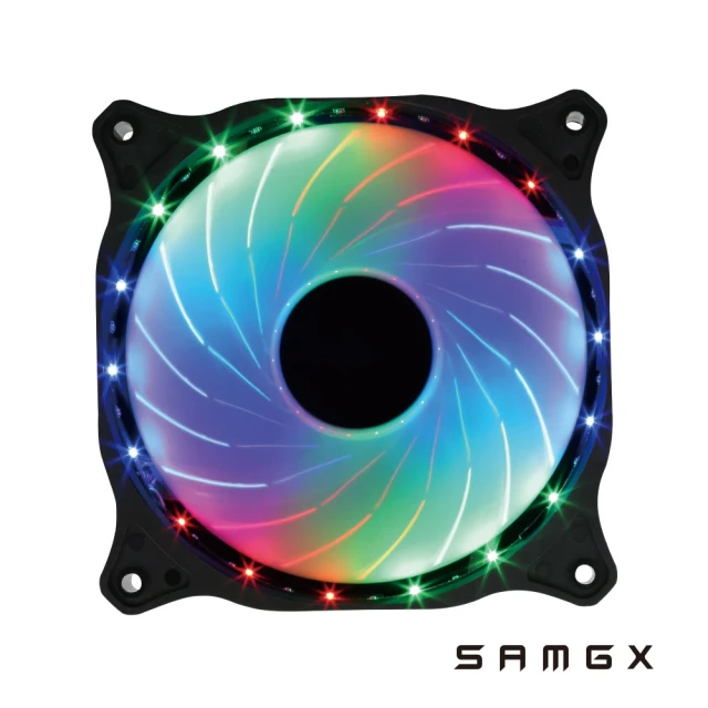 【SAMGX】12公分 RGB風扇 極光煥彩 系統散熱風扇 SG-AURORA(RGB風扇/液態軸承)