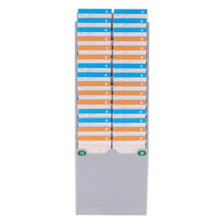 【京都技研】30人份高品質打卡鐘雙排卡片架(超高品質 堅固耐用)