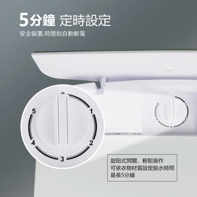 【勳風】10公斤沖脫多用不鏽鋼內槽脫水機HF-979(高速/高扭力/防震)