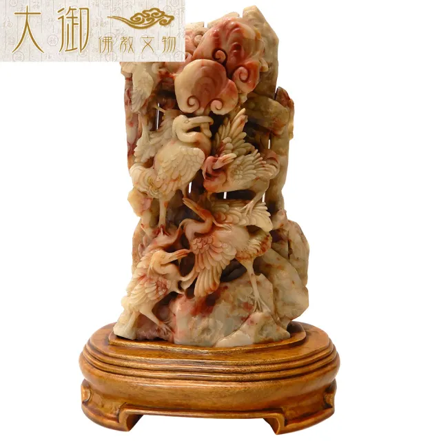 大御佛教文物】仙鶴如意壽山石擺件(2443) - momo購物網- 好評推薦-2026