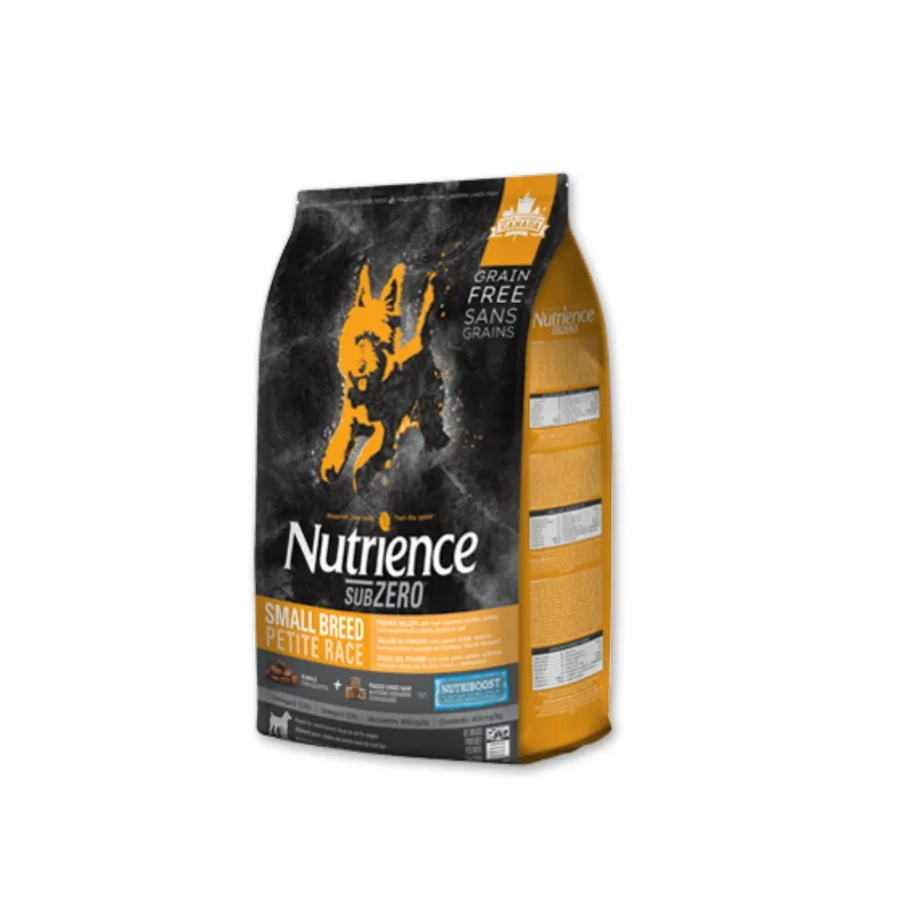 【Nutrience 紐崔斯】SUBZERO頂級無穀營養凍乾小型犬（火雞肉+雞肉+鮭魚）2.27kg(狗糧、狗飼料、犬糧)