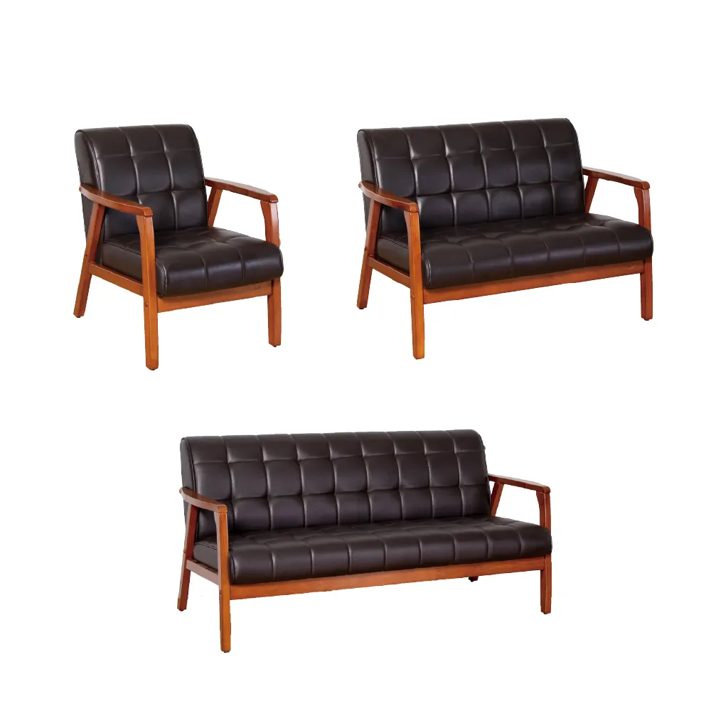 【WAKUHOME 瓦酷家具】Chloe北歐復古風沙發1+2+3全組 A025-123