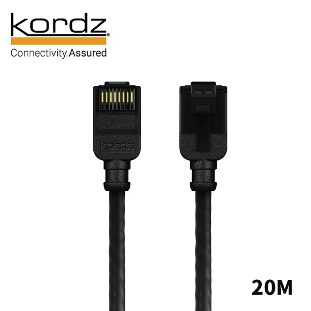 【Kordz】PRO CAT6 28AWG極細高速網路線(黑色20米)