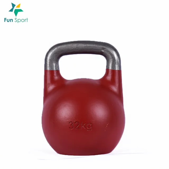 【Fun Sport】競技壺鈴 kettlebell 32kg 紅(壺鈴 健身)