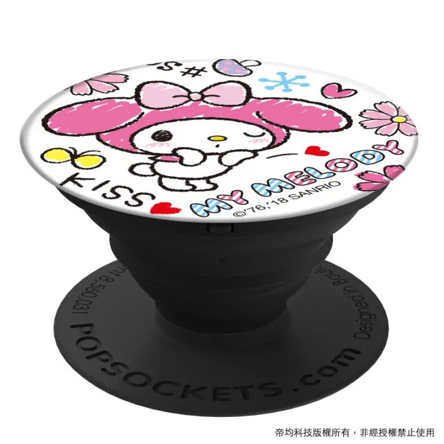 【PopSockets 泡泡騷】美國 No.1 時尚手機支架-美樂蒂-啾咪美樂蒂