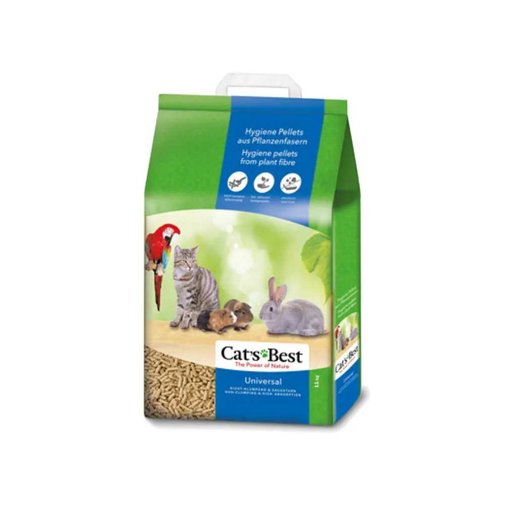 【CAT’S BEST 凱優】粗顆粒木屑砂（藍標崩解型）10L/5.5kg*4包組(貓砂、木屑砂)