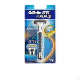 【Gillette 吉列】威鋒三層刮鬍刀-1刀架1刀頭