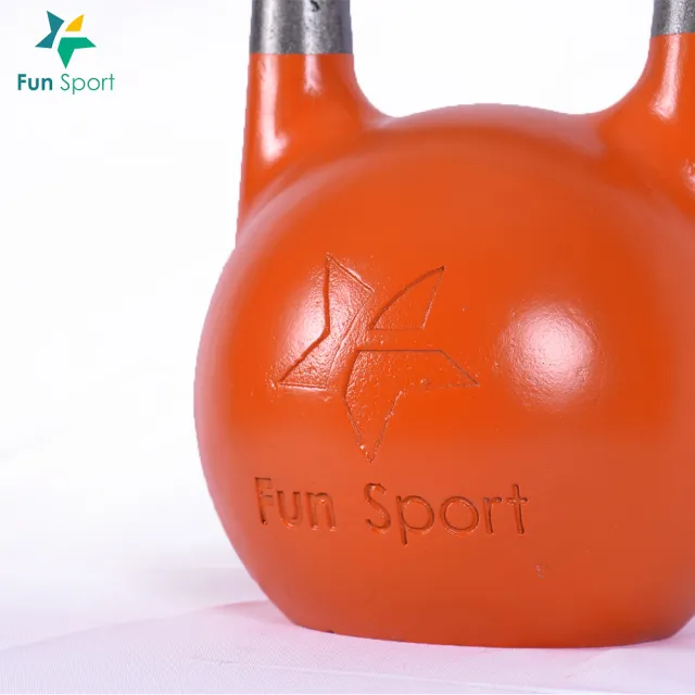 【Fun Sport】競技壺鈴 kettlebell 28kg 橘(壺鈴 健身)