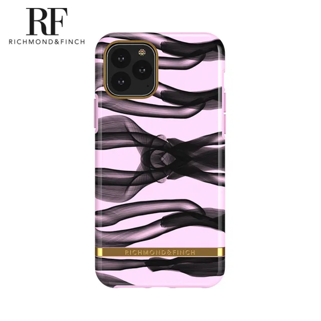 【Richmond&Finch】瑞典手機殼 金線框 -粉紅結(iPhone 11 6.1吋)