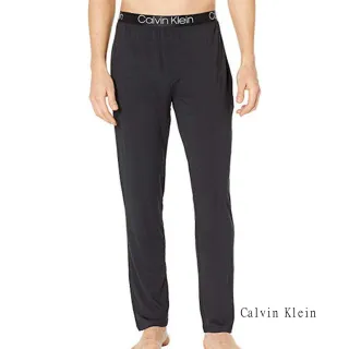 【Calvin Klein】男時尚柔軟絲般莫代爾黑色長睡褲-網(預購)
