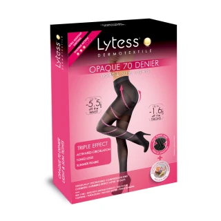 【Lytess】4合1紓壓輕塑美腿襪70丹-灰色(舒緩雙腿脹壓感)