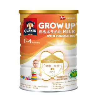 【QUAKER 桂格】三益菌成長奶粉 825g/罐(新包裝 3號 1-4歲幼童適用)