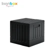 【livinbox 樹德】CARGO貨櫃收納椅-小 4入 FB-3232(輕工業風/可堆疊/可折疊/上開式/收納箱)
