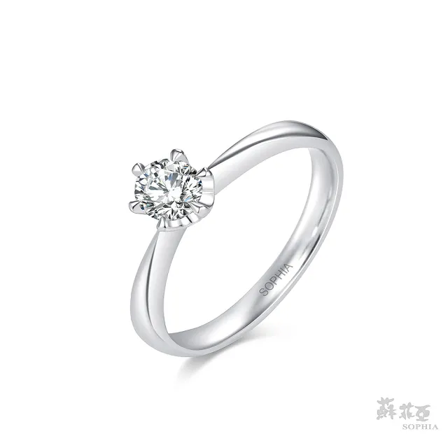 【蘇菲亞珠寶】30分 F/VVS1 PT950鉑金 經典六爪 鑽石戒指