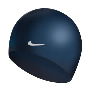 【NIKE 耐吉】SWIM 成人 矽膠泳帽 深海軍藍 93060-440