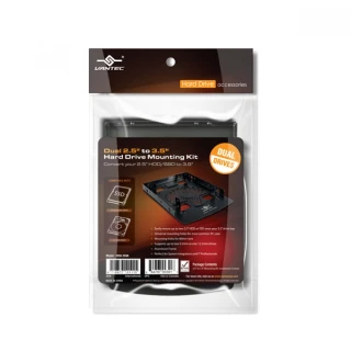 【Vantec 凡達克】雙2.5吋轉3.5吋硬碟金屬轉接支架(HDA-259A)