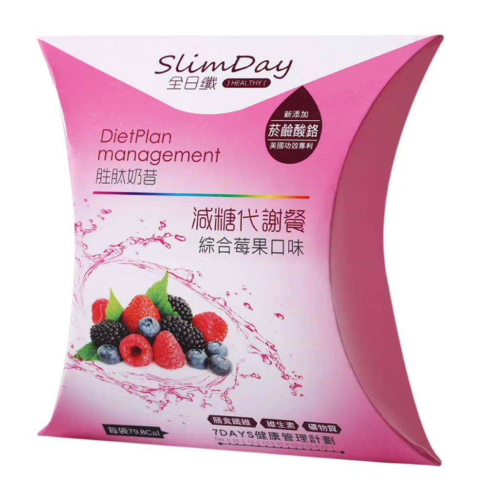 【Minibody 纖活】Slimday全日纖 綜合莓果代謝餐(7包/盒)
