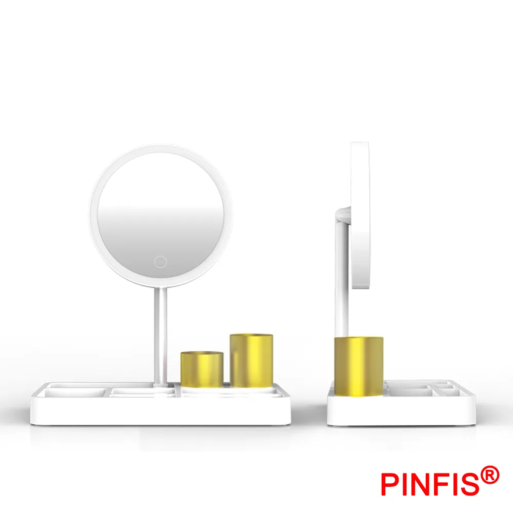 【品菲特PINFIS】LED輕柔光化妝鏡收納盒 補光鏡 桌面收納(TP-305)