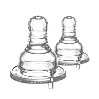【KU.KU. 酷咕鴨】防脹氣母乳型標準十字奶嘴L(4入)