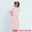 【RED HOUSE 蕾赫斯】水鑽蝴蝶結點點洋裝(共2色)
