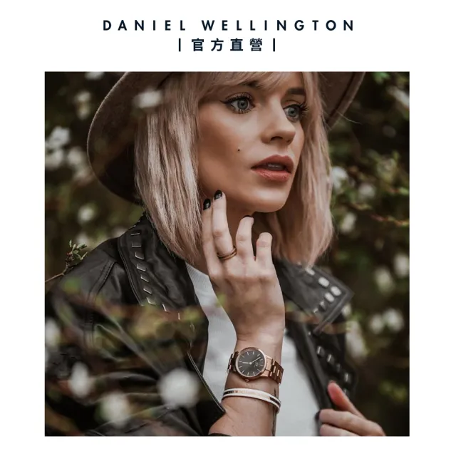 【Daniel Wellington】DW 戒指 Emalie 經典雙色戒指-玫瑰金x粉紅(DW00400060)