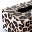 【Finara 費納拉】奢華豹紋CEO方形大面紙盒/紙巾盒(獵豹咖啡)