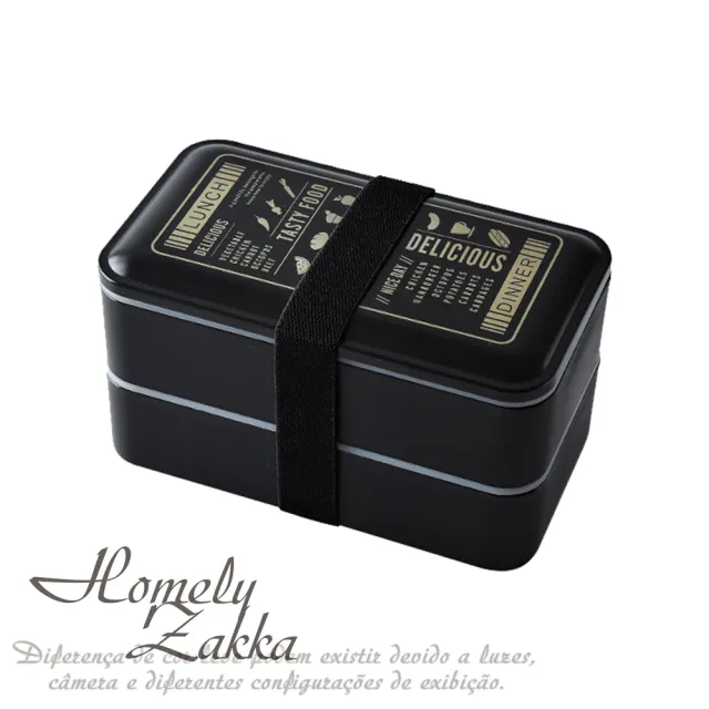 【Homely Zakka】原創北歐風黑色雙層便當盒/分格飯盒/可微波飯盒(2款任選)