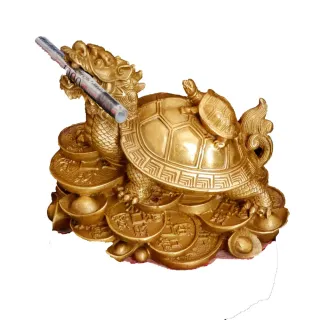 【命運好好玩】鎮宅子母龍龜黃銅擺鎮