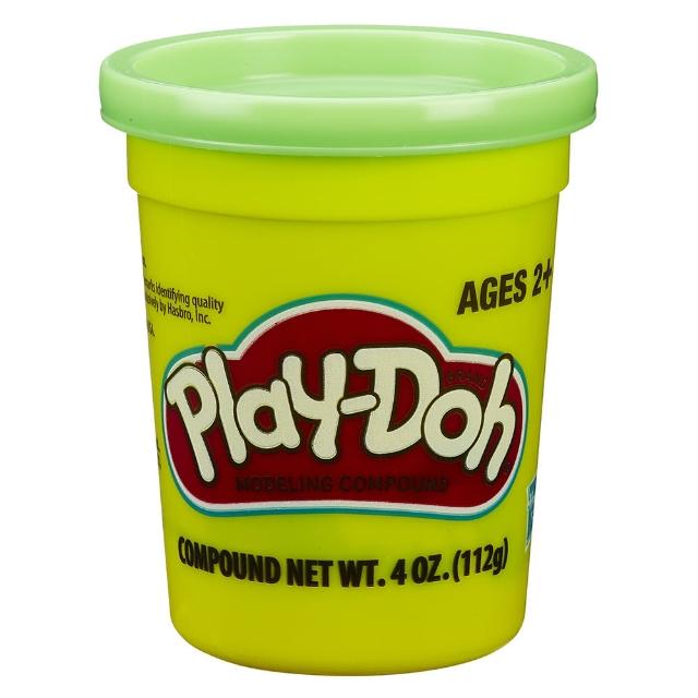 【PLAYDOH 培樂多】黏土補充罐系列-單罐無毒黏土4oz-草綠色 B6756(小麥黏土/幼兒學習玩具/觸覺認知玩具)