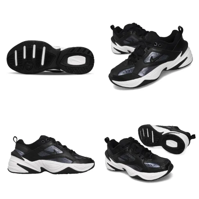 【NIKE 耐吉】休閒鞋 M2K Tekno 女鞋 老爹鞋 輕量 透氣 舒適 厚底 黑 銀 CJ9583-001