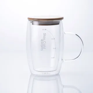 【CookPower 鍋寶】雙層耐熱玻璃咖啡杯480ml(DGS-480)