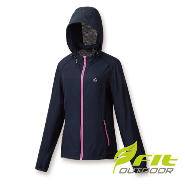 【Fit 維特】女-吸排抗UV涼感輕柔透氣外套-經典黑 HS2303-79(抗UV/吸濕排汗/涼感外套/休閒外套)