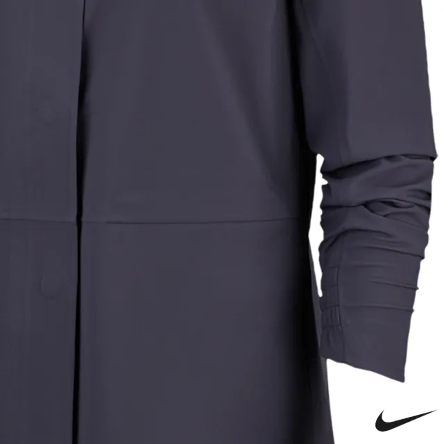 【NIKE 耐吉】Nike Golf 女 防風防水運動機能長版外套 深灰 AV3698-015