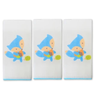 【VIVIBABY】台灣製 小狐狸精梳棉超柔紗布手帕-9入(MIT高密度紗布巾 手帕 餵奶巾 洗澡巾)