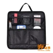 【iSFun】後背包專用＊加大多層內襯收納包中包/方型黑