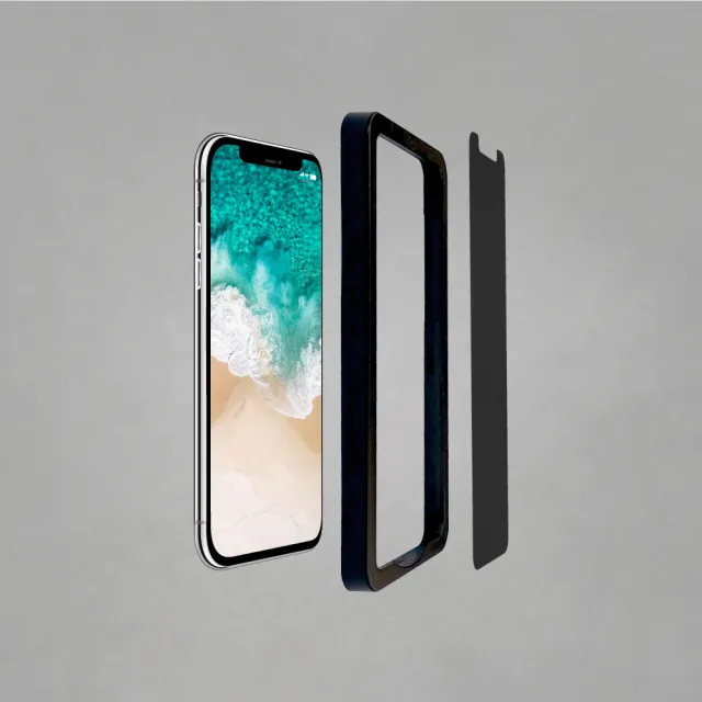 【BEAM】iPhone 11 Pro/X/Xs 雙向防窺耐衝擊鋼化玻璃保護貼(防窺 iPhone手機保護貼)