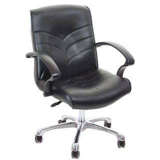 【GXG 吉加吉】短背皮面 鋁合金腳  電腦椅(TW-1007 LU)