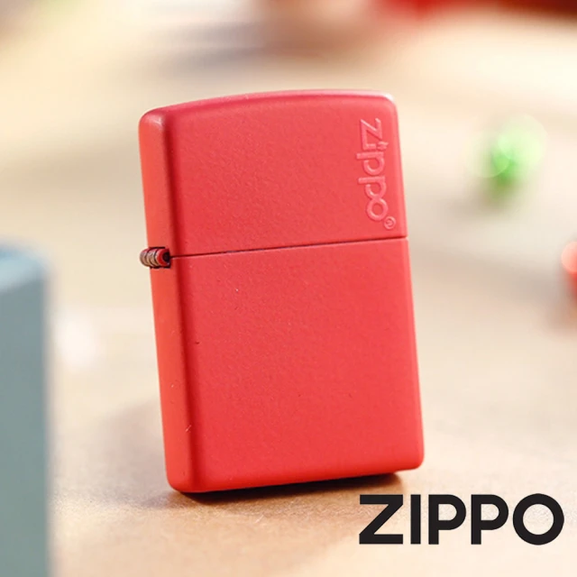 【Zippo官方直營】紅色啞漆防風打火機(美國防風打火機)